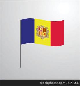 Andorra waving Flag