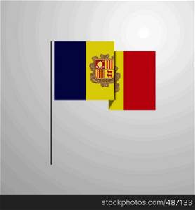 Andorra waving Flag design vector