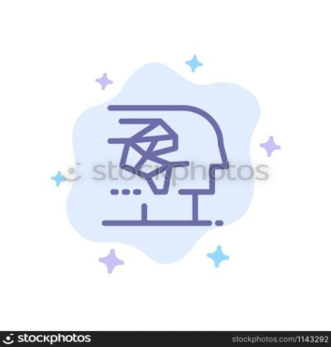 Android, Artificial, Brain, Human, Interface Blue Icon on Abstract Cloud Background