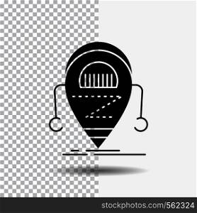 Android, beta, droid, robot, Technology Glyph Icon on Transparent Background. Black Icon. Vector EPS10 Abstract Template background