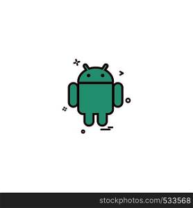 Android icon design vector