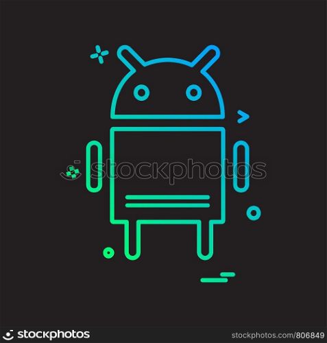 Android icon design vector