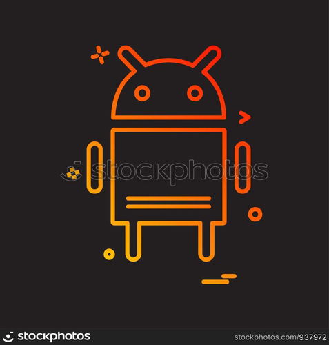 Android icon design vector