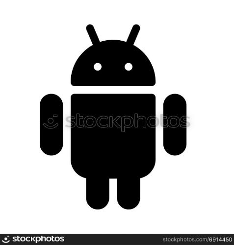 android, icon on isolated background