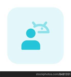 Android operating system user isolated on a white background