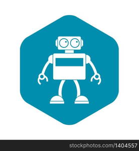 Android robot icon. Simple illustration of android robot vector icon for web. Android robot icon, simple style