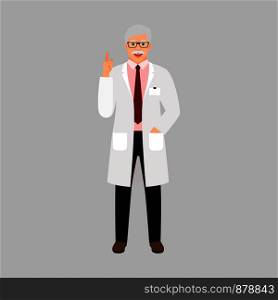 Andrologist medical specialist isolated vector illustration on grey background. Andrologist medical specialist
