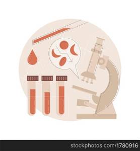 Anemia screening abstract concept vector illustration. Genetic disorder diagnosis, anemia exam, iron deficiency, sickle cell screening, hemolises, lab test, make diagnosis abstract metaphor.. Anemia screening abstract concept vector illustration.