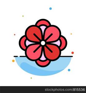 Anemone, Anemone Flower, Flower, Spring Flower Abstract Flat Color Icon Template