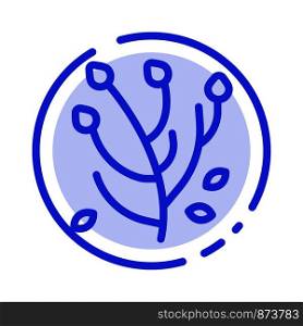 Anemone, Anemone Flower, Flower, Spring Flower Blue Dotted Line Line Icon
