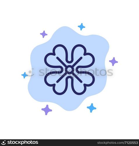 Anemone, Anemone Flower, Flower, Spring Flower Blue Icon on Abstract Cloud Background