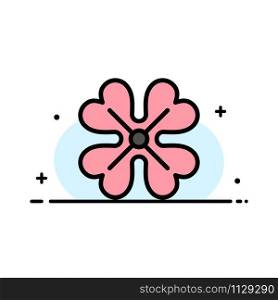 Anemone, Anemone Flower, Flower, Spring Flower Business Flat Line Filled Icon Vector Banner Template
