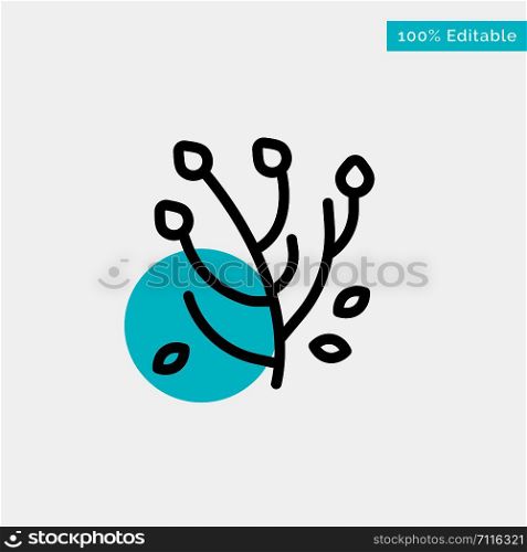 Anemone, Anemone Flower, Flower, Spring Flower turquoise highlight circle point Vector icon