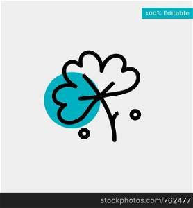 Anemone, Anemone Flower, Flower, Spring Flower turquoise highlight circle point Vector icon