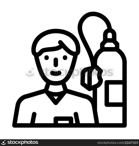 anesthetist doctor line icon vector. anesthetist doctor sign. isolated contour symbol black illustration. anesthetist doctor line icon vector illustration