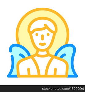 angel fantasy character color icon vector. angel fantasy character sign. isolated symbol illustration. angel fantasy character color icon vector illustration