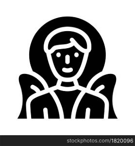 angel fantasy character glyph icon vector. angel fantasy character sign. isolated contour symbol black illustration. angel fantasy character glyph icon vector illustration