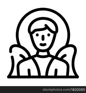 angel fantasy character line icon vector. angel fantasy character sign. isolated contour symbol black illustration. angel fantasy character line icon vector illustration
