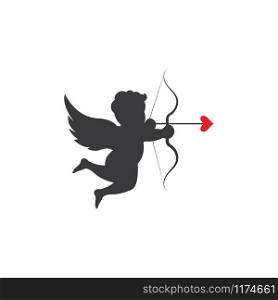 Angel Love Vector icon illustration design Template