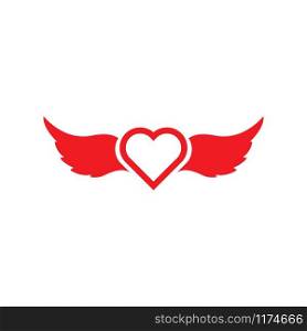 Angel Love Vector icon illustration design Template