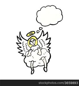 angel on cloud cartoon