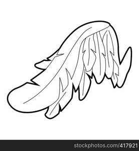 Angel wing icon. Outline illustration of angel wing vector icon for web. Angel wing icon, outline style