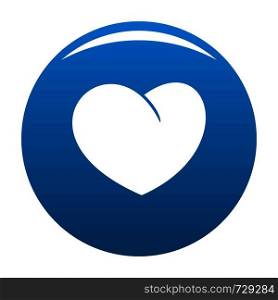 Angelic heart icon. Simple illustration of angelic heart vector icon for any design blue. Angelic heart icon vector blue