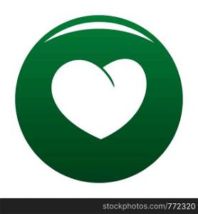 Angelic heart icon. Simple illustration of angelic heart vector icon for any design green. Angelic heart icon vector green