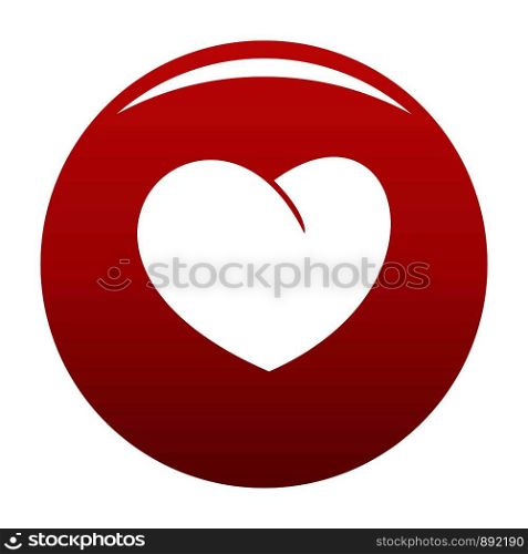 Angelic heart icon. Simple illustration of angelic heart vector icon for any design red. Angelic heart icon vector red