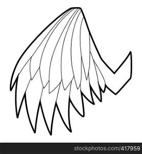 Angelic wing icon. Outline illustration of angelic wing vector icon for web. Angelic wing icon, outline style