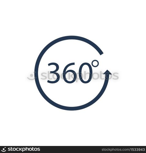 Angle 360 degrees sign icon. Vector illustration