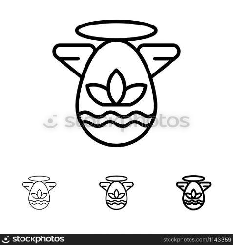 Angle, Celebration, Easter, Protractor Bold and thin black line icon set