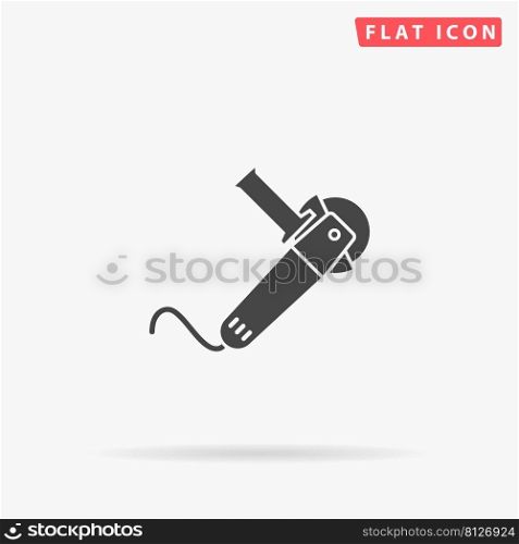 Angle grinder flat vector icon. Hand drawn style design illustrations.. Angle grinder flat vector icon