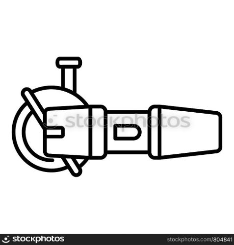 Angle grinder icon. Outline angle grinder vector icon for web design isolated on white background. Angle grinder icon, outline style