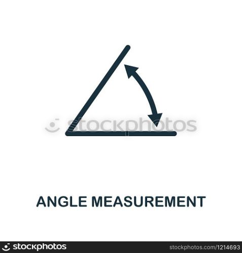 Angle Measurement icon. Monochrome style design from measurement collection. UX and UI. Pixel perfect angle measurement icon. For web design, apps, software, printing usage.. Angle Measurement icon. Monochrome style design from measurement icon collection. UI and UX. Pixel perfect angle measurement icon. For web design, apps, software, print usage.