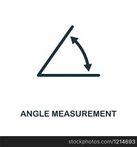 Angle Measurement icon. Monochrome style design from measurement collection. UX and UI. Pixel perfect angle measurement icon. For web design, apps, software, printing usage.. Angle Measurement icon. Monochrome style design from measurement icon collection. UI and UX. Pixel perfect angle measurement icon. For web design, apps, software, print usage.