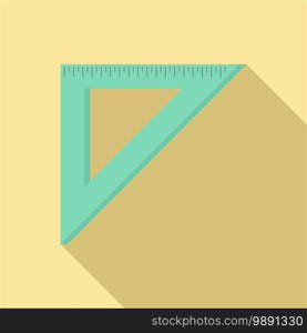 Angle metric ruler icon. Flat illustration of angle metric ruler vector icon for web design. Angle metric ruler icon, flat style