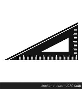 Angle ruler icon. Simple illustration of angle ruler vector icon for web design isolated on white background. Angle ruler icon, simple style