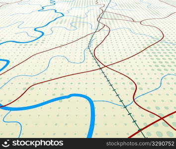 Angled map