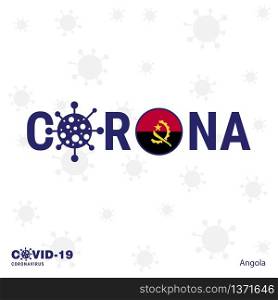 Angola Coronavirus Typography. COVID-19 country banner. Stay home, Stay Healthy. Take care of your own health