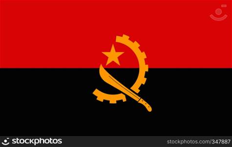 Angola flag image for any design in simple style. Angola flag image
