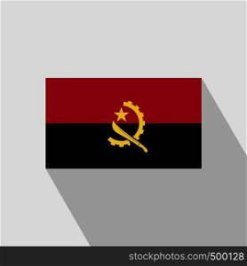 Angola flag Long Shadow design vector