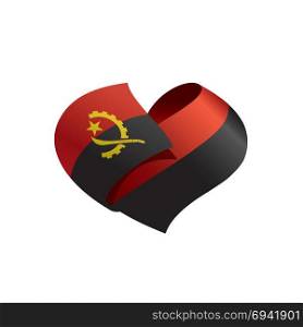 Angola flag, vector illustration. Angola flag, vector illustration on a white background