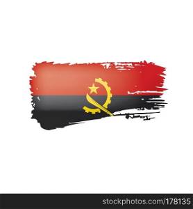 Angola flag, vector illustration on a white background.. Angola flag, vector illustration on a white background