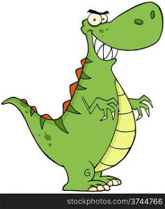 Angry Dinosaur Cartoon Character