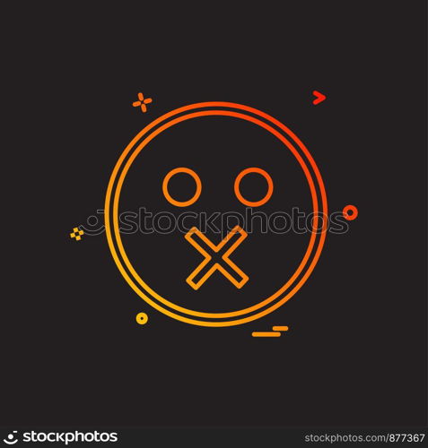 Angry emoji icon design vector