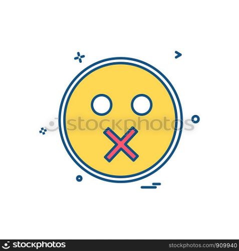 Angry emoji icon design vector