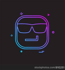 Angry emoji icon design vector