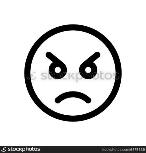 angry emoji, icon on isolated background