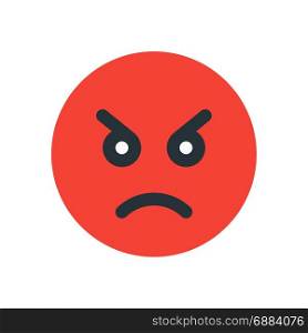 angry emoji, icon on isolated background